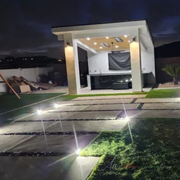 Outdoor living and entertaining area by Alegria Hardscape Group