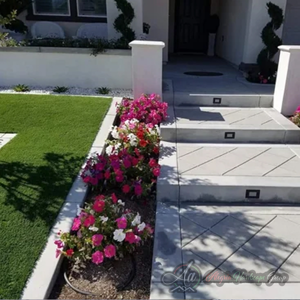 Retaining wall construction by Alegria Hardscape Group