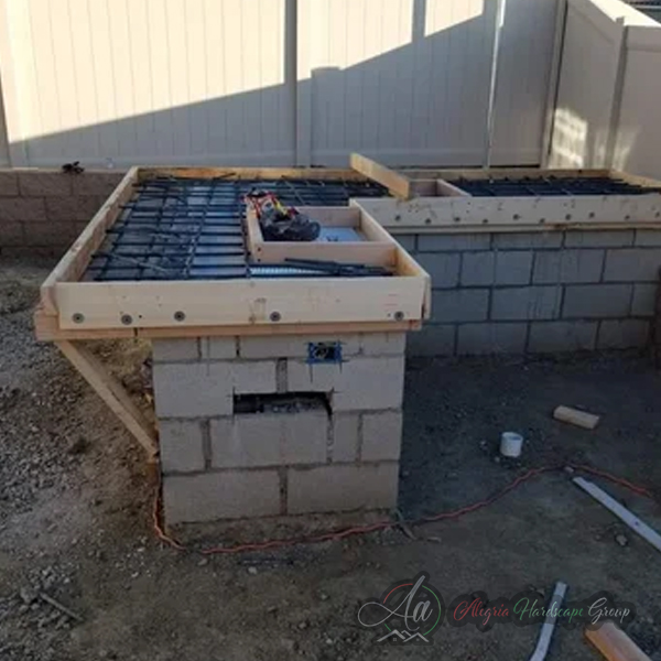 Decorative retaining wall and planter project by Alegria Hardscape Group