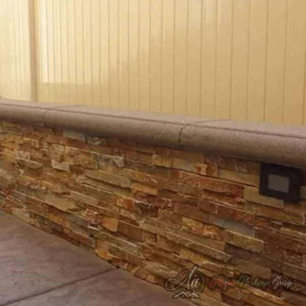 Retaining wall and entryway project by Alegria Hardscape Group