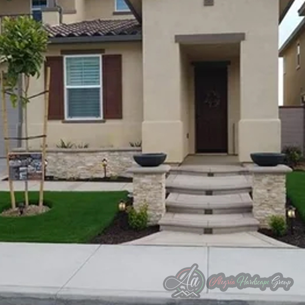 Retaining wall and concrete project by Alegria Hardscape Group