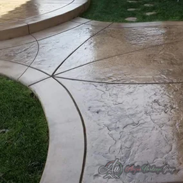 Paver driveway and concrete project by Alegria Hardscape Group