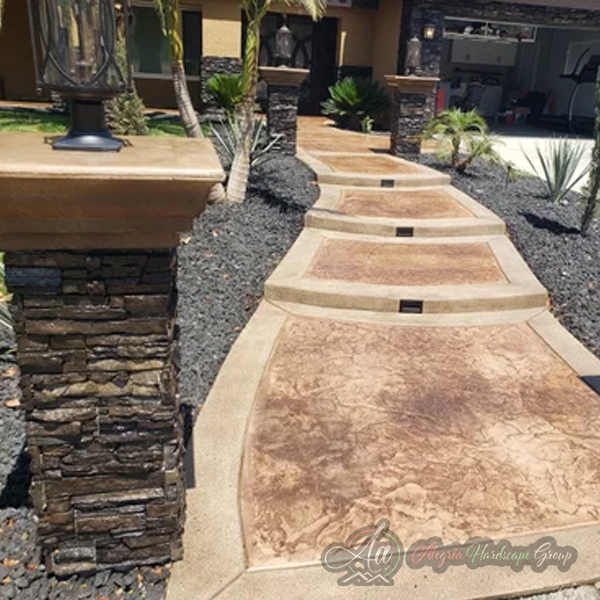 Concrete and pavers project by Alegria Hardscape Group