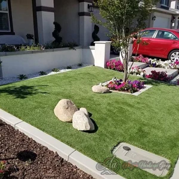 Landscaping and artificial turf design by Alegria Hardscape Group