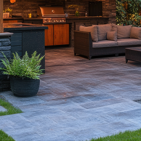 Custom paver hardscape installation in Inland Empire
